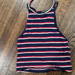 Wild Fable Navy and Red Striped Tank Top